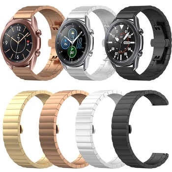 Iz nerjavečega Jekla, Trak Za Samsung Galaxy Watch 3 45MM/41MM Smart Zapestnice Nadomestni Trakovi Za Ticwatch Pro 2020 4G Correa
