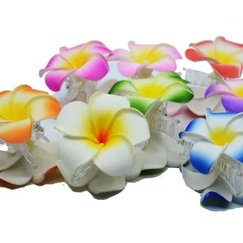 Mix barve 7 cm Pene hawaiian plumeria z nevihte Umetne Rože Headdress Cvetje frangipane počitnice na plaži Lase dekor 20pcs/pt