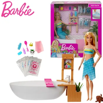 Prvotni Barbie Lutke Pohištvo Nastavite Kopel Dekleta Frizerski playset ustvarjalne Princesa Girls Moda Igrače Darilo Polje DVX51