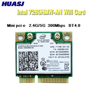 Huasj Intel Dual Band Wireless - N 7260AN 7260HMW mitad Mini PCI-E 300M Tarjeta 5G bluetooth 4,0