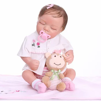 NPK 49 cm Polni Silikona Newborn Baby Doll Kot Pravi Mehko Vinil bebe Rodi živ Dekleta kopalna Kad Tuš Igrača Otroci Darilo za Rojstni dan