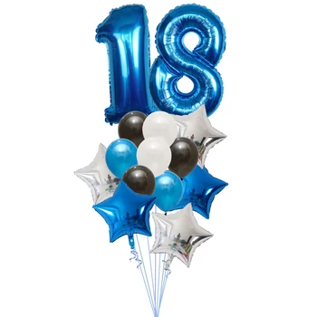 13pcs 30inch 1 2 3 4 5 6 7 8 9 Roza Modra Številka Folija Baloni Digitalni Helij Ballon Poročni Dekoracijo, Balonom, Rojstni dan