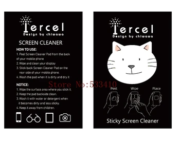 20pcs Mačka design Microfibra zaslonu mobilnega telefona čistejši.Luštna mačka Čarobno čistejši.Mobilni lepljivo čistilo,mini mobilni telefon čistilec