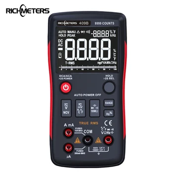 RM409B Digitalni Multimeter Gumb 9999 Šteje Z Analogni grafikoni, AC/DC Napetosti Ampermeter Trenutno Ohm Samodejno/Ročno