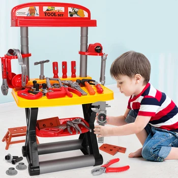 Pretvarjaj se Igra Simulacije Orodje za Popravilo Igrač Otroci Tool box Komplet Plastičnih Vaja Igra, Učenje Inženiring Puzzle Igrače za Otroke Boy