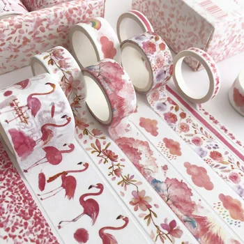 8 Kombinacija Škatlah In Papirni Trak Majhne Sveže-Ročno Račun, Trak za Roko Račun DIY Dekoracijo Washi Tape Kawaii Washi Tape Set