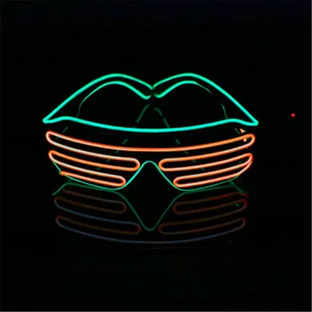 2019 Neon Stranka, EL Očala EL Žice Neon LED sončna Očala sveti Očala Rave Kostum Stranka DJ sončna Očala Rojstni dan Stranka Dekor