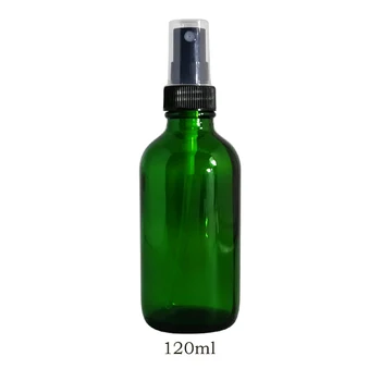 6, Zelena, 4 oz Steklenice, s Črno Fine Megle Škropilnice vžigalnike eterično olje steklenice prazne kozmetični posode