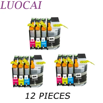 LuoCai 12 kosov LC567 LC565 LC567XLBK LC565XL Združljive kartuše Za brother MFC - J2310 J2510 J3520 J3720 tiskalniki