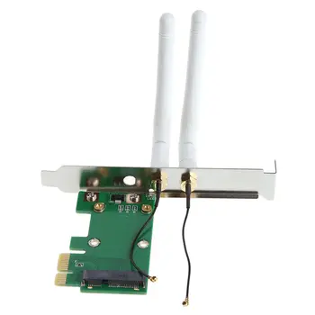 Mini PCI-E PCI-E Adapter Converter Brezžični Wifi Adapter Z 2dB Antene wifi Sprejemnik Omrežja Sim Adapter