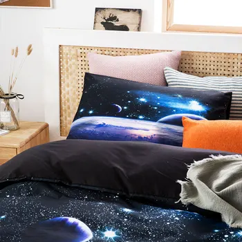 Space Star 3d Galaxy Rjuhe Kritje Nastavite En Dvojni Dvojček Velikost Kraljica 2pcs/3pcs posteljnina določa Vesolje Zunanji Prostor Tematskih Bedclothes