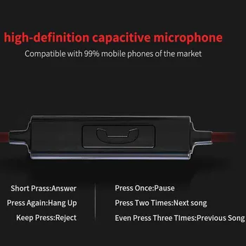 3,5 mm QKZ VK3 Dual Drive Stereo igra Žične Slušalke za V Uho mp3, mp4 PC HiFi Glasbeni Slušalke moške Športne Slušalke z Mikrofonom