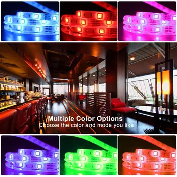 5050 RGB LED Luči Trakovi Rgb Trak LED Trak 12v Neon Trak LED Trak z Daljinskim upravljalnikom Noč Svetlobe LED Lučka za Domačo Razsvetljavo