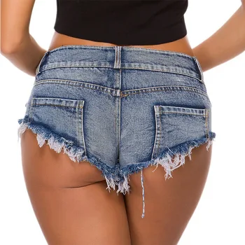 Mini Kratek Sexy Klub Femme Traper Hlače Ženske 2020 Poletje Tangice Jeans za Ženske Nizko Pasu Bermudas Mikro Kratke Jeans Feminino