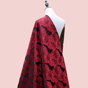 HLQON Visoke kakovosti chrysanthemum barvana preja brocade žakarske tkanine, ki se uporabljajo za obleko ženske oblačila tkiva mozaik