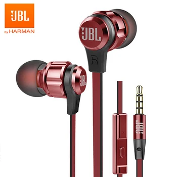 JBL T180A Stereo in-Ear Slušalke Tekaški Športni 3,5 mm Žično Čepkov Čisto Globok Bas Igra Glasbo, Slušalke za Prostoročno klicanje z Mic