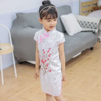 Otroci otroški Baby Dekleta Oblačenja Otroci Kitajske Obleke Pav Oblačila Malčka Tutu Obleko Tradicionalno Kitajsko Novo Leto Obleko 1-6Y