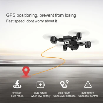 Fpv Brnenje 4k poklicno GPS Rc Quadcopter droni 5G Menoj Selfie Dron Dual camera Nastavljivo Gps Brnenje Quadrocopter