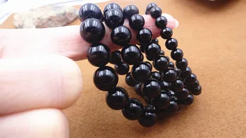 Yanting naravni črni oniks zapestnica nakit za ženske, moške nakit pulseira masculina kroglice zapestnice za ženske, moške, darilo 0118