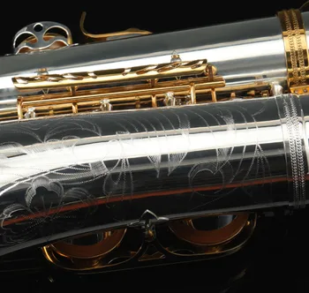 JUPITER KHS Novo Tenor Saksofon Strokovno B Ravno srebro, zlato tipke Saxofone