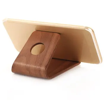 Masivnega lesa držalo za telefon (Universal Mobile Namizno Stojalo Večfunkcijsko Tablet stojalo za Polnjenje stojalo Leseno osnovo