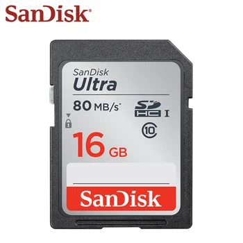 Sandisk Memory Card 16GB SDHC Max Preberite Hitrost 80/s Ultra SD Class 10 UHS-1 Flash Kartice Za Kamere Pomnilniške Kartice