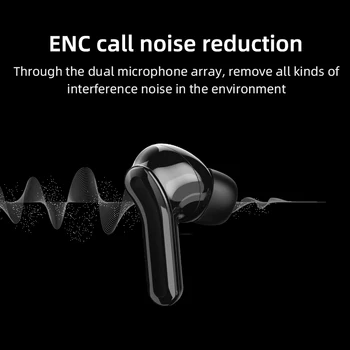 Hagibis TWS Čepkov ANC Brezžični Aktivni hrupa preklic slušalke Bluetooth 5.0 Nepremočljiva ENC Stereo Prostoročno gaming slušalke