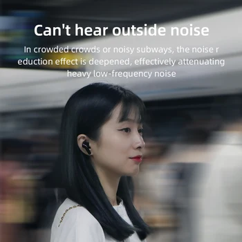 Hagibis TWS Čepkov ANC Brezžični Aktivni hrupa preklic slušalke Bluetooth 5.0 Nepremočljiva ENC Stereo Prostoročno gaming slušalke