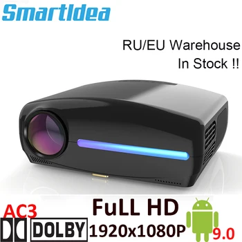Smartldea S1080 1920*1080P LED Projektor, 4D Digitalni Keystone, Android 9.0 WiFi Neobvezno, Full HD Smart Proyector,3D Doma Beamer