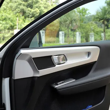Ogljikovih Vlaken Barvo Avtomobila Notranja Vrata Ročaj Okvir Dekoracijo Nalepke Trim Za Volvo XC40 2019 Notranje zadeve Spremenjen Dodatki