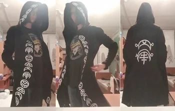 Rosetic Hoodies Gothic Priložnostne Kul Elegantna Črna Plus Velikost Ženske Jopice Svoboden Hooded Majica Navaden Tisk Ženski Punk Hoodie