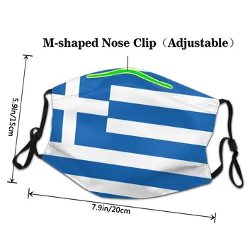 Zastava Grčije Odraslih Non-Enkratno Masko Proti Meglica, Prah Zaščitni Pokrov Respirator