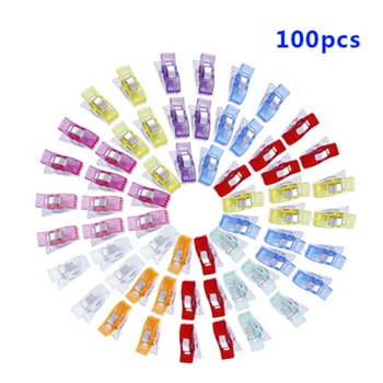 MIUSIE 100 kozarcev Visoke Kakovosti Multicolor Odeja Zavezujoče Plastičnih Šivanje Posnetke Mozaik Šivalni Pribor DIY Obrti Posnetki