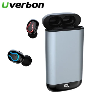 Q66 Brezžični V5.0 Bluetooth Slušalke Športne Vodotesne Slušalke Za Android Headstes z LED Zaslon 6000mAh Napolnjenosti Baterije Primeru