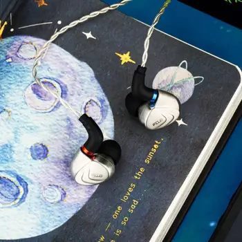 Fidue Asteroid Dvojno Dinamično Graphene Piezoelektrični Keramike, Kovin, HIFI Glasbeni Zaslon Ob MMCX Slušalke Čepkov Hana Rouge