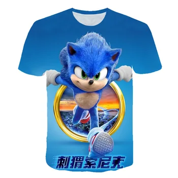 Sonic hedgehog dekliška oblačila 3D otroci t-shirt poletje Vrhovi fante oblačila baby Mario Poletje Risank Anime T Shirt darilo za rojstni dan