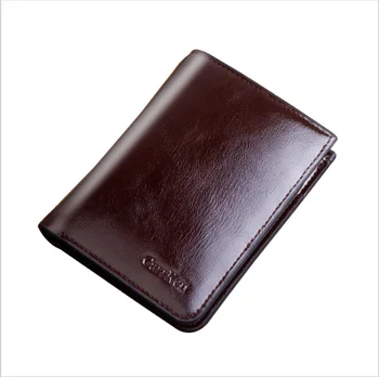 Moške kratke zadrgo denarnice, olje, vosek usnje gumb denarnice moških posnetek multi-card položaj Kovanec Torbico Torbica