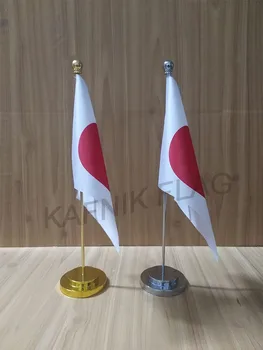 KAFNIK,Japonska Office tabela desk zastave z zlato ali srebrno kovinsko jamboru base 14*21 cm državi zastave, brezplačna dostava