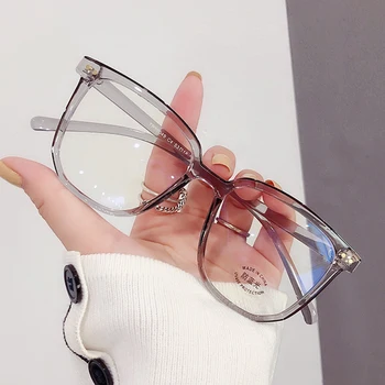 Retro Prevelik Kvadratnih Očala Ženske Anti Modra Svetloba Blokiranje Očala Okvirji Optični Kratkovidnost Okvir TR90