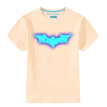 2020 Poletje Malčka Fantje Dekleta T-srajce Moda Priložnostne Kratek Rokav O-vratu Risanka Tiskanja Svetlobna Otroci T-Shirt Božič Vrhovi