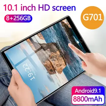 2020 Najnovejši G701 Tablet Pc 256G 10.1 Palčni 4G Telefonski Klic 8800mAh WiFi GPS Globalni Različici, 8GB RAM-a, 256GB ROM Android 9.1 Jedro Octa