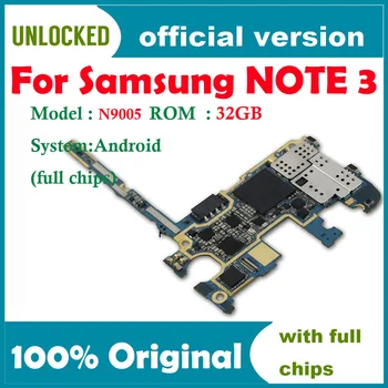 32gb Original odklenjena za Samsung Galaxy Note 3 N9005 Matično ploščo,Evropa Verzija Opomba 3 N9005 Mainboard z Android Sistem