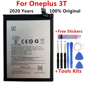 2020 Prvotne za Oneplus 3T Baterije Visoke Kakovosti 3400mAh BLP633 Zamenjava za Oneplus Tri T Pametni telefon+skladbo kode