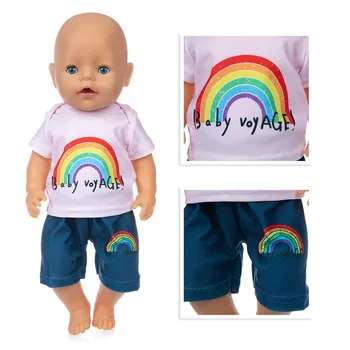 Mavrica Obleko Lutka Obleko, ki ustreza Za novorojenčka otroka 43 cm Lutka Obleko Lutka Pribor Za 17inch baby Doll