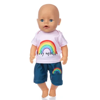 Mavrica Obleko Lutka Obleko, ki ustreza Za novorojenčka otroka 43 cm Lutka Obleko Lutka Pribor Za 17inch baby Doll