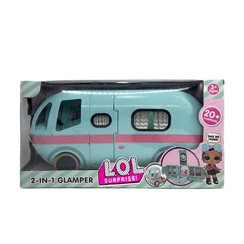 Original LOL Presenečenje lutka Glamper 2-v-1 Avto Igrače Velik avtobus OMG lutke Hiši Dekle Presenečenj DIY Igrača za Otroke Božično Darilo
