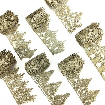 Zlato čipke 2021 latest visoke kakovosti razširili zgosti čipke cheongsam oblačila rob zavese čipke tkanine krono DIY pribor JB104
