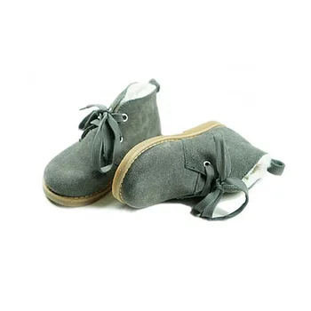 Antilop Usnje Škornji za Dekleta Modni Lambswool Toplo Otroci Škornji Baby Sneg Škornji Fantje in Dekleta čevlji 1-6T