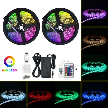 LED Luči Z 5050RGB Sedem Barve Inteligentni WiFi Vodotesen Svetlobni Trakovi Mobilni Telefon App Glasovni Nadzor Paket