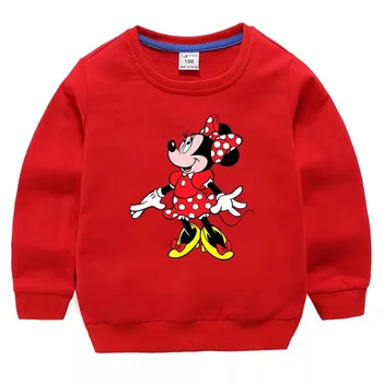 Strip Disney Minnie Tiskanja Pulover Z Dolgimi Rokavi Dekle Hooded Majica Otroci, Oblačila, Casual Smešno Otroci Vrhovi Hoodies